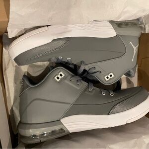 Jordan Men's Sneakers in Gray and White